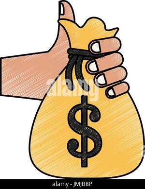 Geld-Beutel-Vektor-illustration Stock Vektor