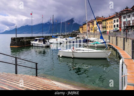 Domaso Comer See Hafen, Lombardei in Italien Stockfoto