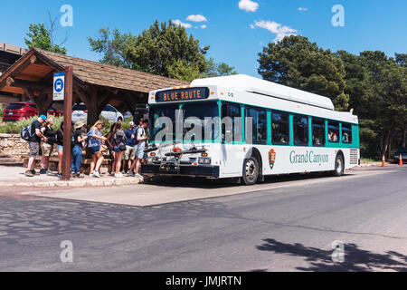 South Rim-Shuttle-Bus, Grand Canyon National Park, Arizona, USA Stockfoto