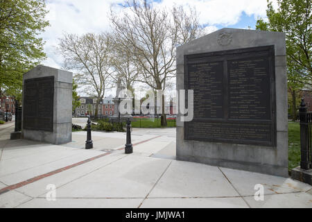 Schlacht von Bunker Hill Soldaten revolutionäre Kriegsdenkmal Winthrop quadratische Boston USA Stockfoto