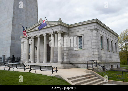 Bunker Hill Monument und Besucher Zentrum Rassen hill Charlestown Boston USA Stockfoto