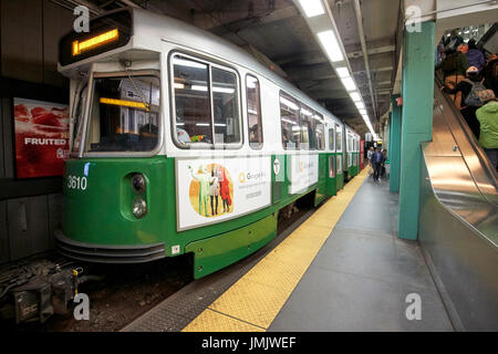 Boston MBTA grüne u-Bahn Station Kenmore USA Stockfoto