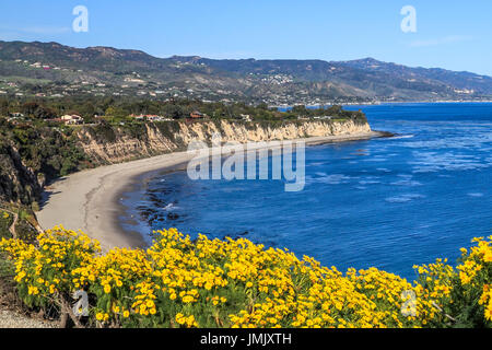 Blick auf Point Dume State Reserve in Malibu, Kalifornien Stockfoto