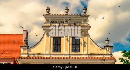 Sandomierz Gebäude Dächer Stockfoto