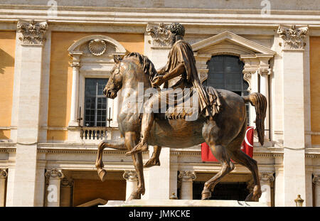 Statue von Marcus Aurelius in Rom, Italien Stockfoto