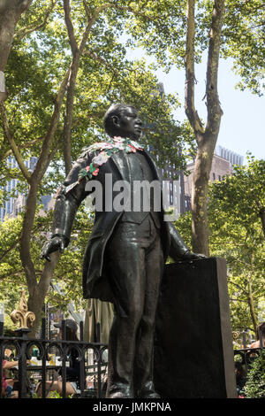 Statue von Benito Juarez, Bryant Park, New York Stockfoto