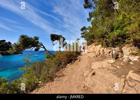 Cami de Cavalls Cala Galdana Menorca Menorca Spanien Stockfoto