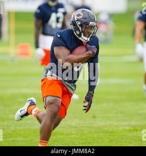 Bourbonnais, Illinois, USA. 27. Juli 2017. -Chicago Bären #25 Marcus Cooper in Aktion während des Trainingslagers auf dem Campus der Olivet Nazarene University, Bourbonnais, IL. Bildnachweis: Csm/Alamy Live-Nachrichten Stockfoto