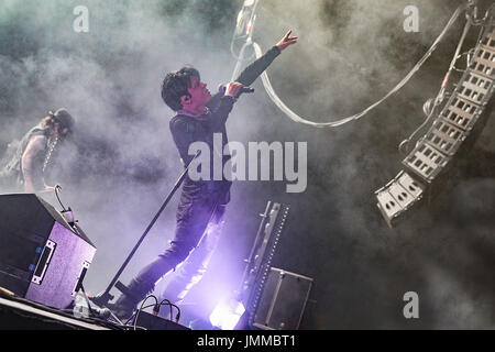 Liverpool, Merseyside, England. 17. Juni 2017. GARY NUMAN Live in Liverpool Exhibition Centre am 27. Juli 2017 das erste Datum der Tournee "Savage" Credit: Andy Von Pip/ZUMA Draht/Alamy Live News Stockfoto