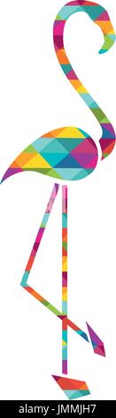 Eine ursprüngliche, abstrakte, geometrische und sehr modernen rosa-flamingo Stock Vektor