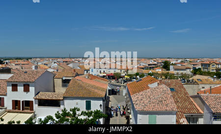 Anzeigen von Saintes-Maries-de-la-Mer. Stockfoto