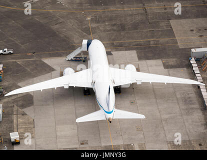 Boeing 787 Dreamliner Flugzeuge unter Konstruktion, Boeing Field, Washington State, USA Stockfoto