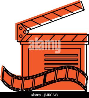 Filmklappe Film Band Symbolbild Stock Vektor