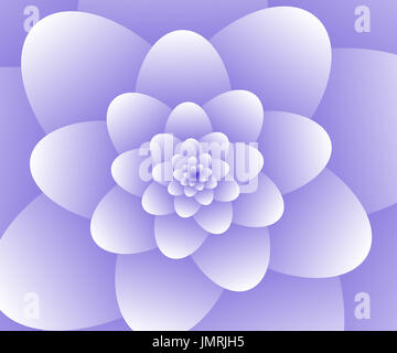 3D-Hintergrund abstrakt lila Blumen Spirale Stockfoto