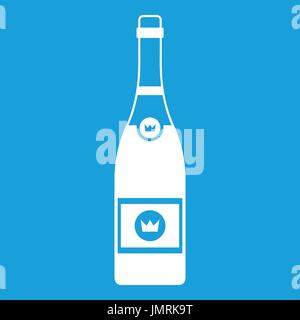 Champagner-Symbol weiß Stock Vektor