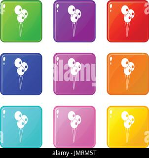 Hochzeit Luftballons set 9 Stock Vektor