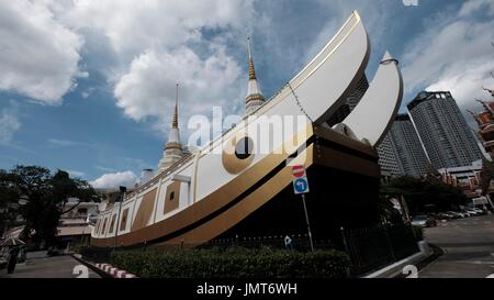 Wat Yannawa Boot Tempel buddhistische Wat 3. Klasse Königlichen Tempel Viharn chinesische Junk Schiff Charoen Krung Road Bangkok Thailand Stockfoto