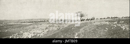 British West Country Artillerie Truppen, judäischen Ausläufern, 1917 Stockfoto