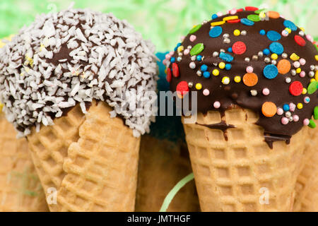 schöne Schokoladeneis closeup Stockfoto