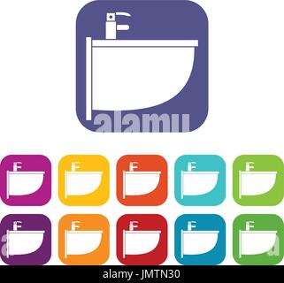 Bidet Icons set Stock Vektor