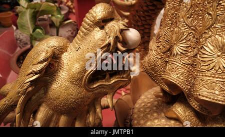 Wat Yannawa Boot Tempel 3. Klasse Königlichen Tempel chinesischer Junk Schiff Charoen Krung Road Stockfoto