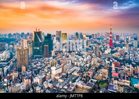 Skyline von Tokyo, Japan. Stockfoto