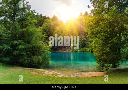 Plitvicer Seen im Herbst. Stockfoto