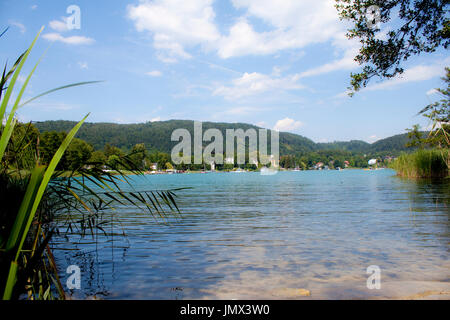 Beautful Landschaft See Wörthersee, Österreich Stockfoto