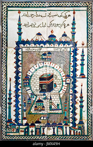 Benaki-Museum für islamische Kunst Iznik Panel Qaba, Athen, Griechenland Stockfoto