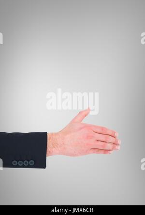 Digitalen Verbund von Hand greift für handshake Stockfoto
