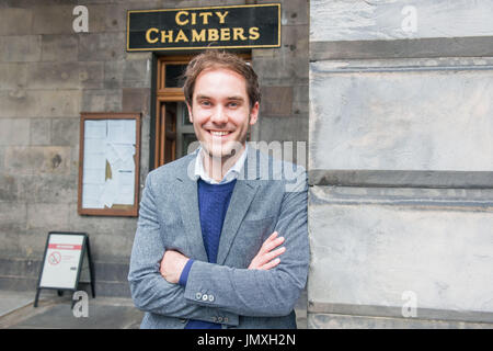 Bild: Edinburgh Council Leader Adam McVey - Porträts - City Chambers Stockfoto