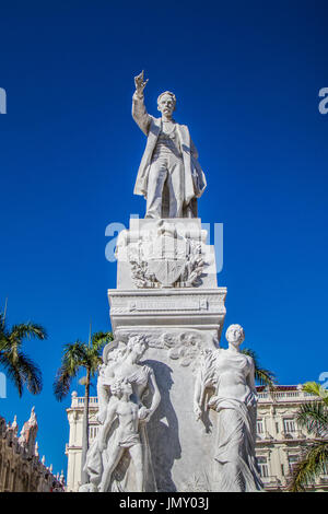 Statue des berühmten historischen Figur in Havanna, Kuba. Stockfoto