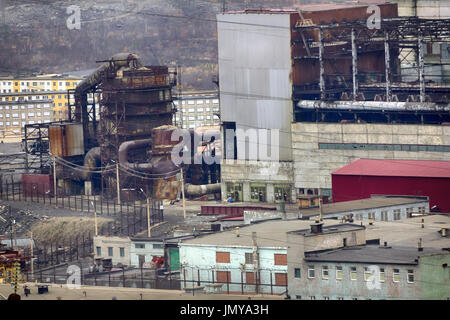 Rust Belt. Schwerindustrie in wirtschaftlichen Krise, verlassenen Hüttenwerk Stockfoto