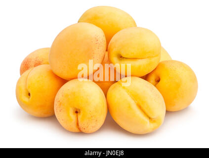 gelbe Aprikose Heap Pfad isoliert Stockfoto