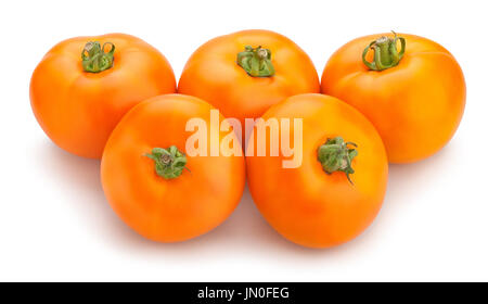 Orange Tomaten Weg isoliert Stockfoto