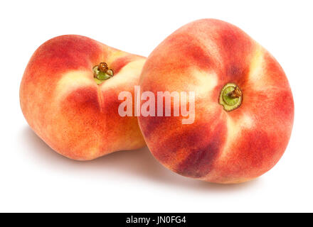 flache Pfirsich Pfad isoliert Stockfoto