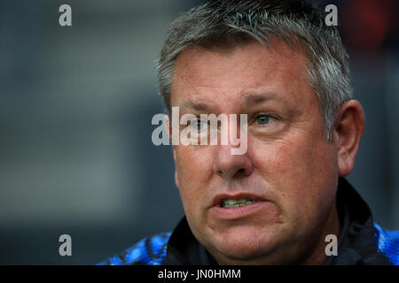 Leicester City Manager Craig Shakespeare in einem Vorbereitungsspiel im Stadion mk, Milton Keynes. Stockfoto