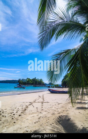 Strandszenen aus der Ranger-Station auf Coiba Insel nationaler Naturpark in Panama Stockfoto