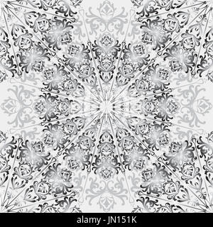 Quadratische Blumenmuster. Chinesisches Porzellan Malstil strukturierte Tapeten. Aquarell Tusch Hintergrund. Stockfoto