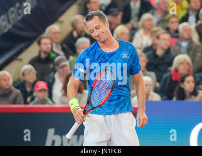 Hamburg, Deutschland. 29. Juli 2017. Deutschlands Philipp Kohlschreiber spielt gegen Deutschlands F. Mayer im Halbfinale Einzel der Herren bei den Tennis ATP-Tour German Open in Hamburg, Deutschland, 29. Juli 2017. Foto: Daniel Bockwoldt/Dpa/Alamy Live News Stockfoto