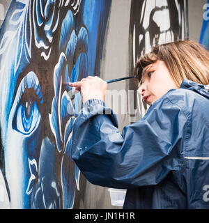 Bristol, UK. 29. Juli 2017. UPFEST. Europas größten Straßenkunstfestivals läuft in Bristol. 29. Juli 2017 Carolyn Eaton / Alamy News Live Stockfoto