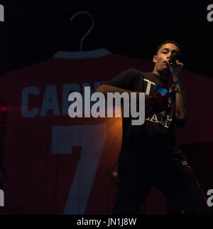 Malmesbury, Wiltshire, UK. 29. Juli 2017. Malmesbury Wiltshire.Womad Festival. Loyle Garner von Südlondon segelnder auf der Siam-Bühne, am zweiten Tag des Festivals Credit: Charlie Bryan/Alamy Live News Stockfoto