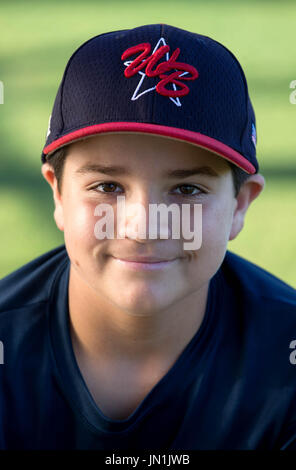 Boynton Beach, Florida, USA. 29. Juli 2017. Javier Soto, #2, West Boynton wenig League All-Stars. Bildnachweis: Allen Eyestone/The Palm Beach Post/ZUMA Draht/Alamy Live-Nachrichten Stockfoto