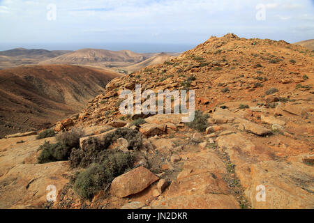 Blick vom Mirador del Risco de Las Penas, Fuerteventura, Kanarische Inseln, Spanien Stockfoto