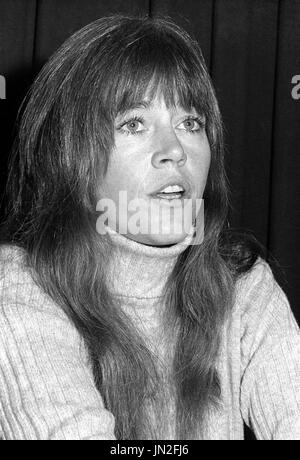 Die Schauspielerin Jane Fonda im Jahr 1975 Stockfoto