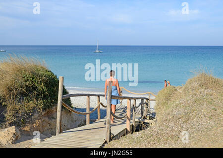 der Strand der Dienst Scoada, Oristano, Sardinien Stockfoto