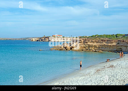 der Strand der Dienst Scoada, Oristano, Sardinien Stockfoto