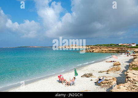 der Strand der Dienst Scoada, Oristano, Sardinien Stockfoto