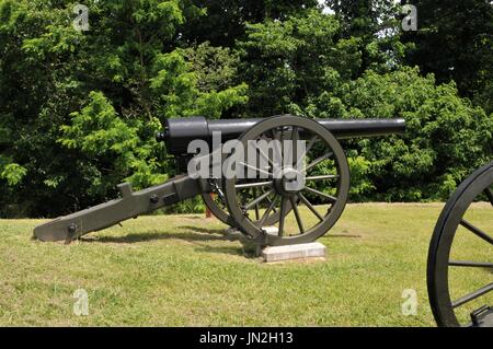 Bei der dritten Louisiana Redan, Vicksburg nationaler militärischer Park Kanone Stockfoto