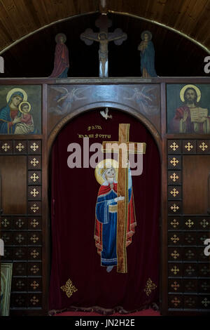 Der Altar im Inneren Königin Helen koptisch-orthodoxen Kirche alte Stadt Ost-Jerusalem Israel Stockfoto